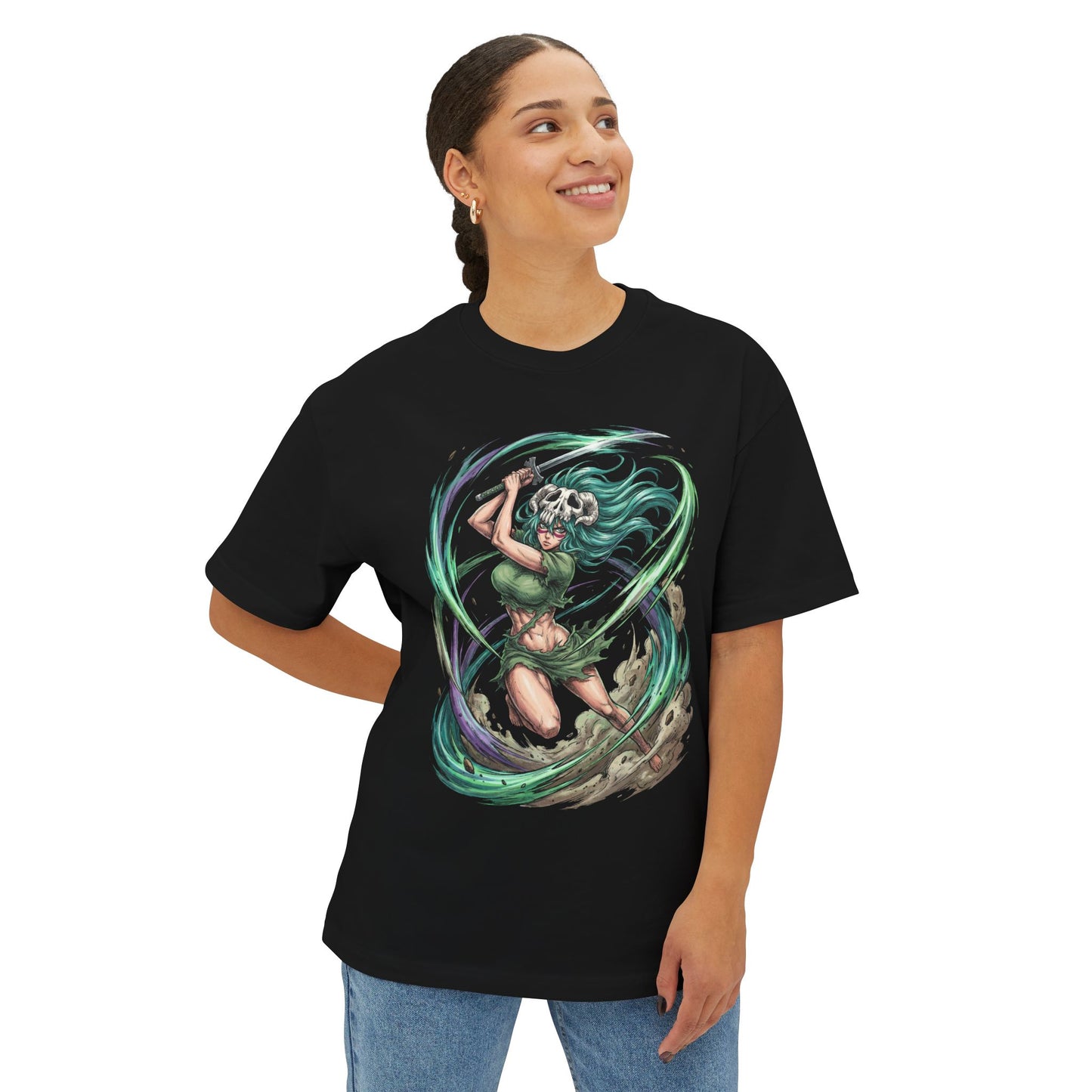 Nelliel Tu Odelschwanck Bleach Green Hair Adult Form Portrait Premium Oversized Unisex T-Shirt