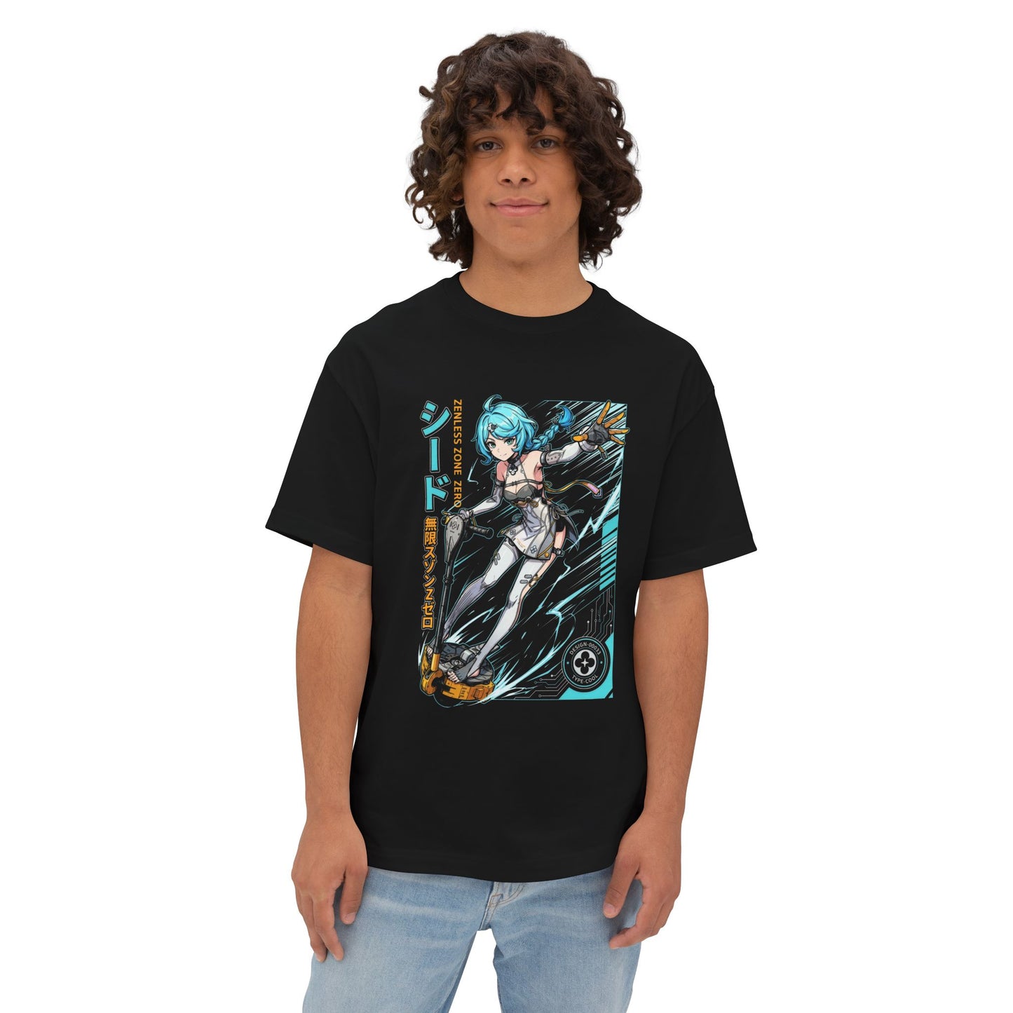 Seed Zenless Zone Zero 80s Neon Scooter Mecha Art Premium Oversized Unisex T-Shirt