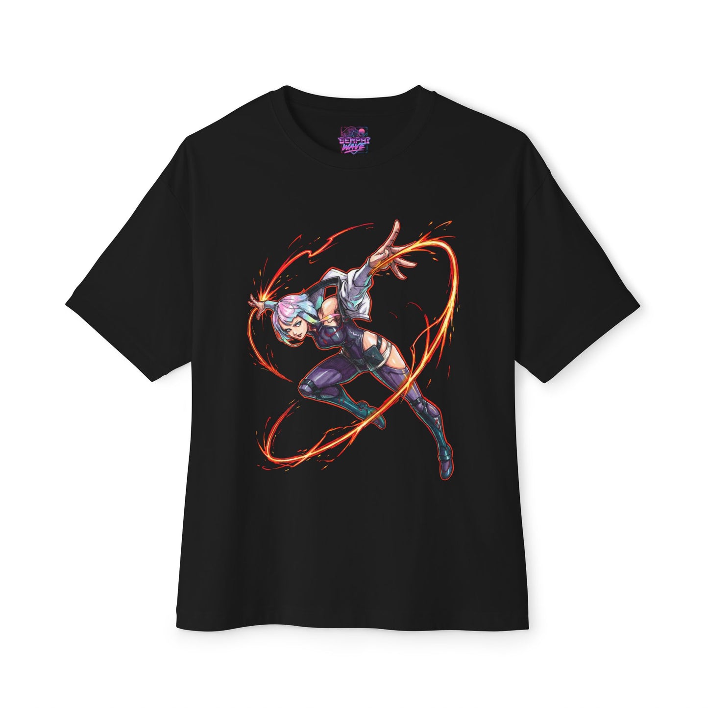 Cyberpunk Edgerunners Lucy David Love Story Tragic Icon Premium Oversized Unisex T-Shirt
