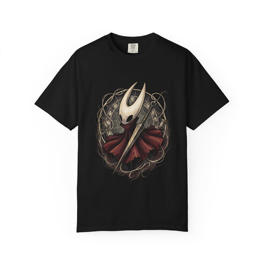 Hollow Knight Silksong Hornet White Mask Red Cloak Design Premium T-Shirt