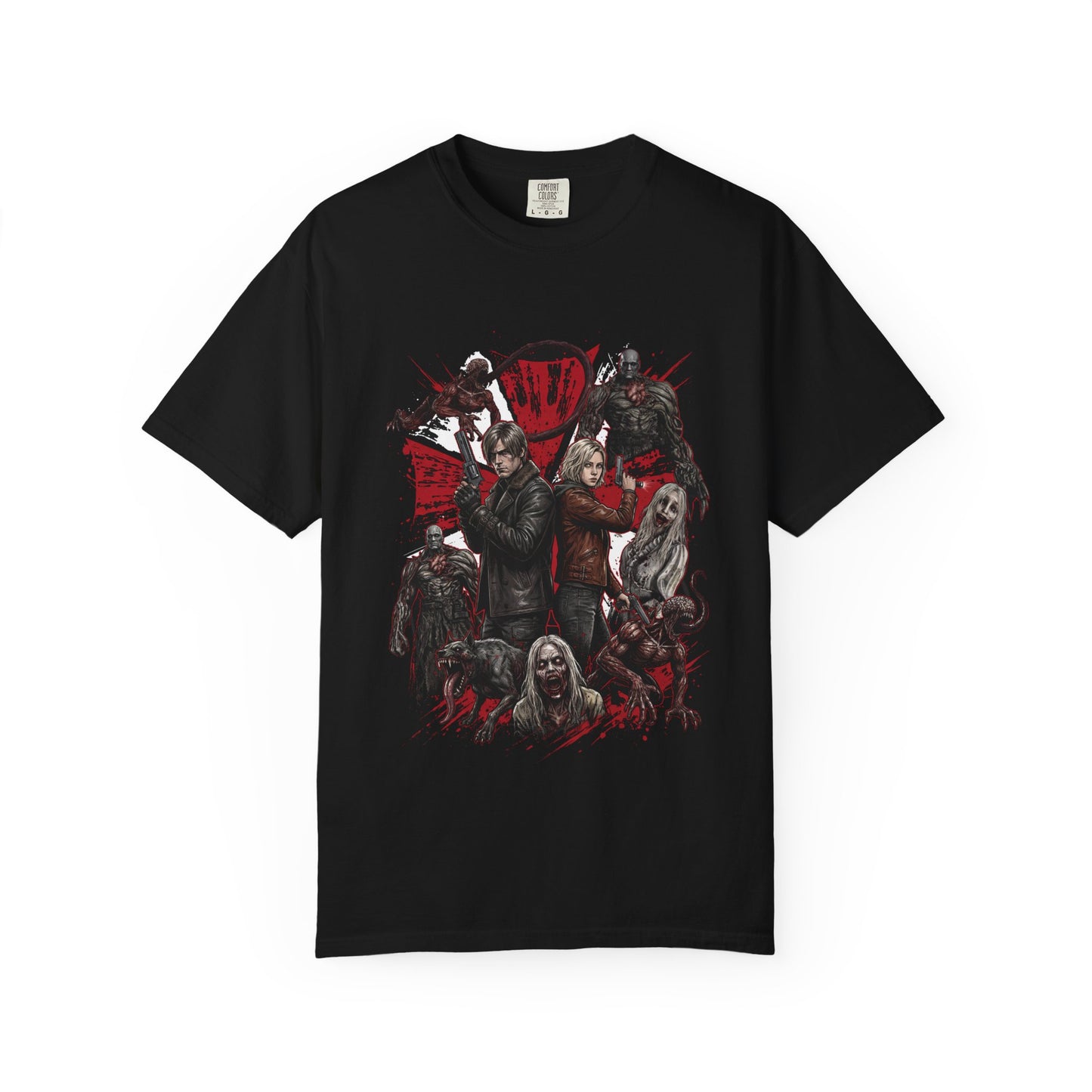 RE Requiem Grace Leon Dual Protagonist Grunge Enemies Survival Horror Premium T-Shirt
