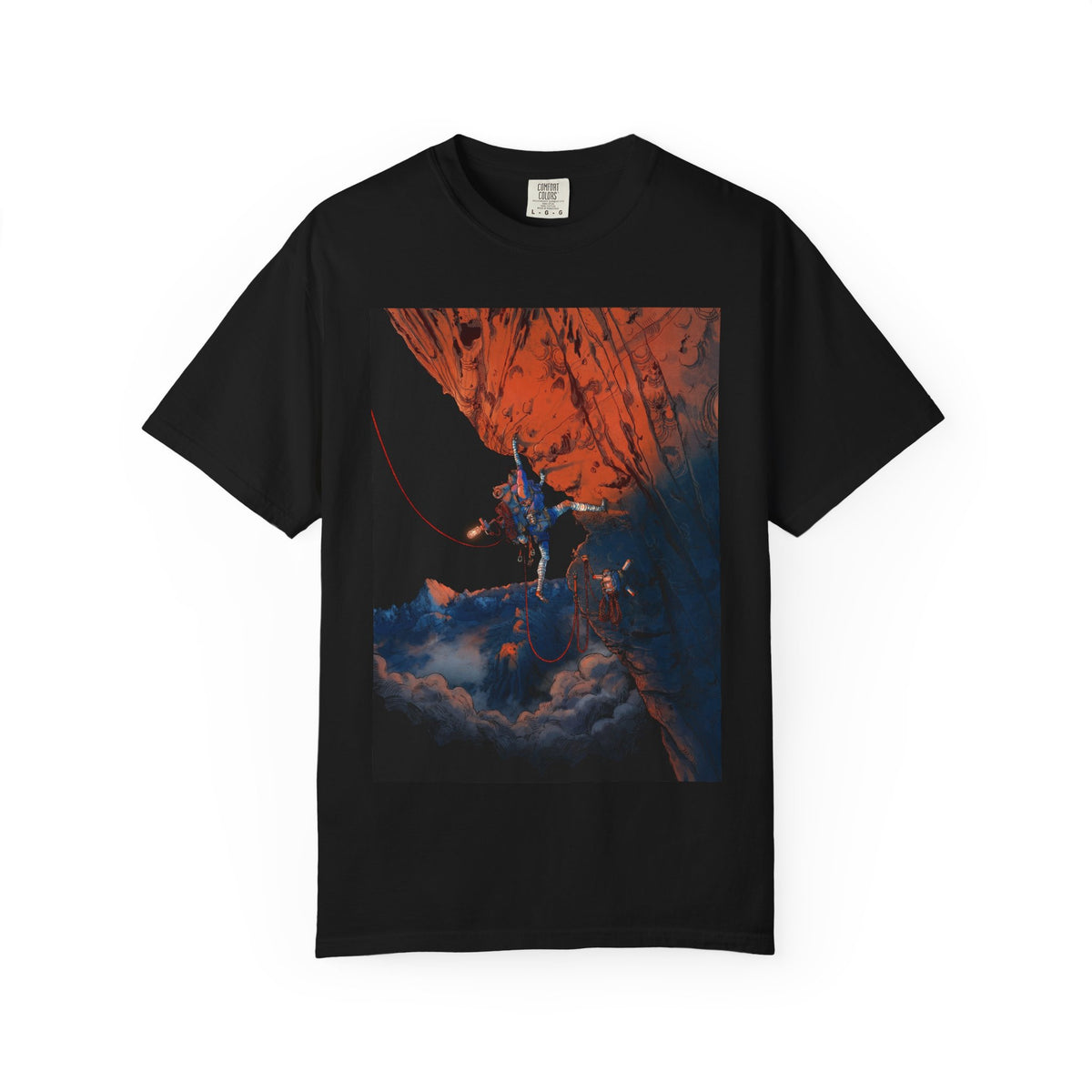 Aava Mountaineer Action Pose – Cairn Game Summit Challenge Illustration Premium T-Shirt