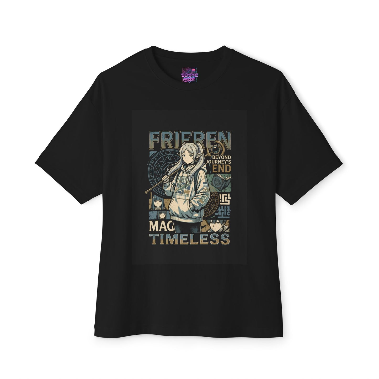 Silver Haired Elf Mage Timeless Adventure Premium Oversized Unisex T-Shirt