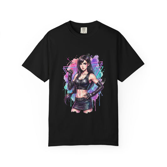 Final Fantasy VII Tifa Lockhart Rebirth Gorgeous Badass Vaporwave Premium T-Shirt