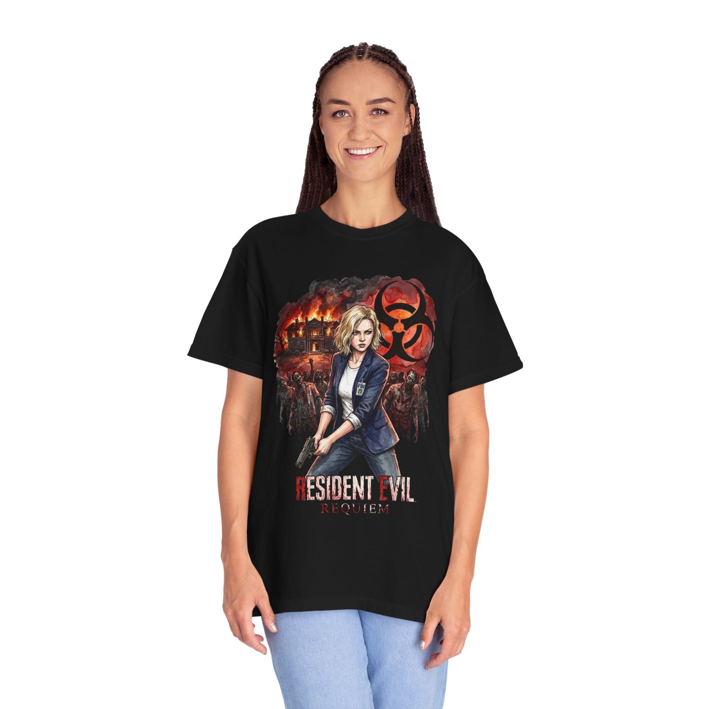 Grace Ashcroft Resident Evil 9 Mother Alyssa Death Haunt Portrait Premium T-Shirt