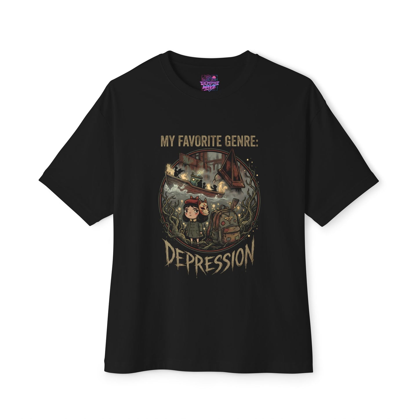 My Favorite Genre is Depression Reset Loop Nightmare Premium Oversized Unisex T-Shirt