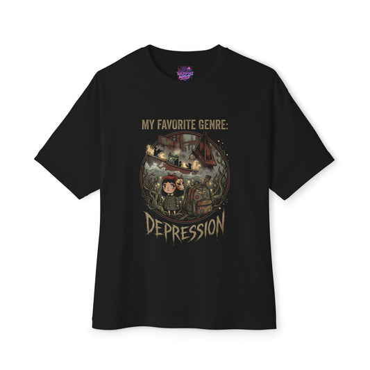 My Favorite Genre is Depression Reset Loop Nightmare Premium Oversized Unisex T-Shirt
