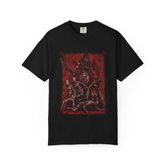 Iconic SH2 Pyramid Head Remake Render Red Pyramid Thing Boss Fight Premium T-Shirt