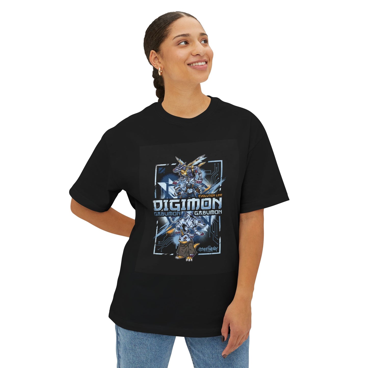 Gabumon and Evolutions: Matt’s Loyal Partner Premium Oversized Unisex T-Shirt