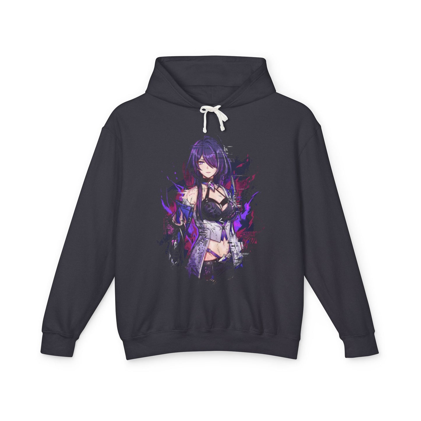 Acheron HSR Red Highlights Long Hair Nihility Aesthetic Portrait Unisex Premium Hoodie