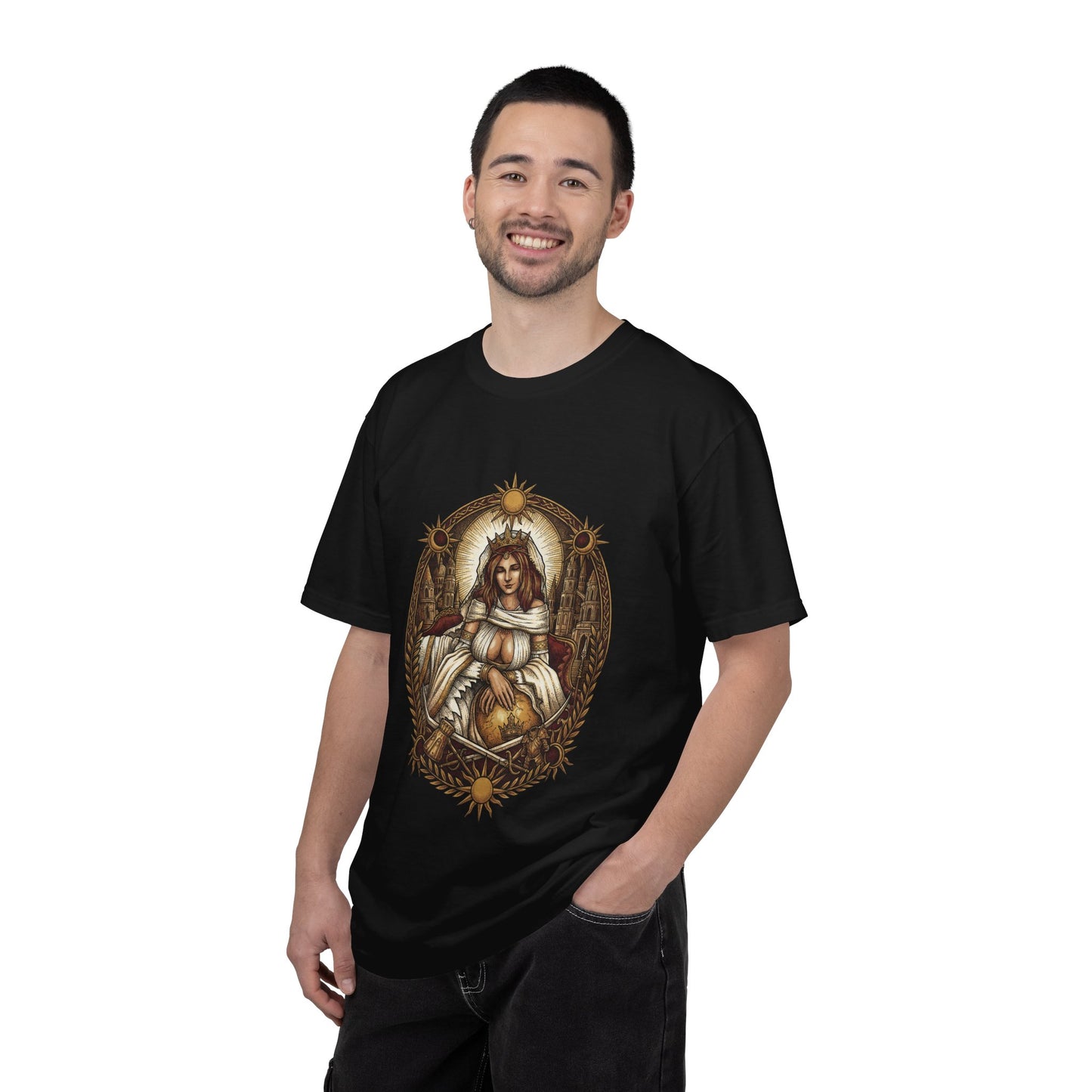 Gwynevere Radiant Goddess Dark Fantasy Portrait Premium T-Shirt