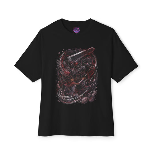 Berserk Guts & Casca Dragonslayer Rage Warrior Design Premium Oversized Unisex T-Shirt