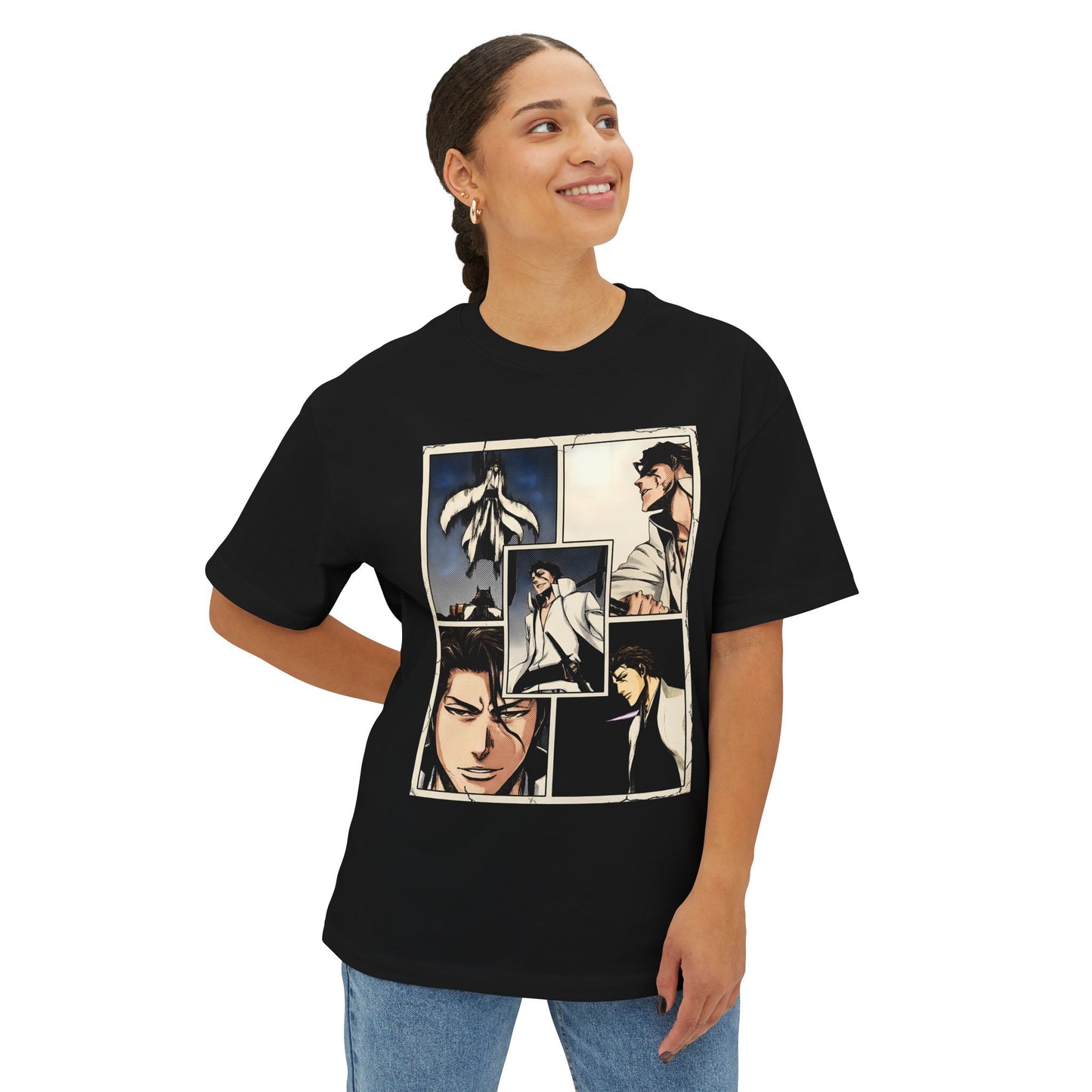 Sosuke Aizen Bleach Anime Art Graphic Streetwear Tee - Oversized Premium Tee