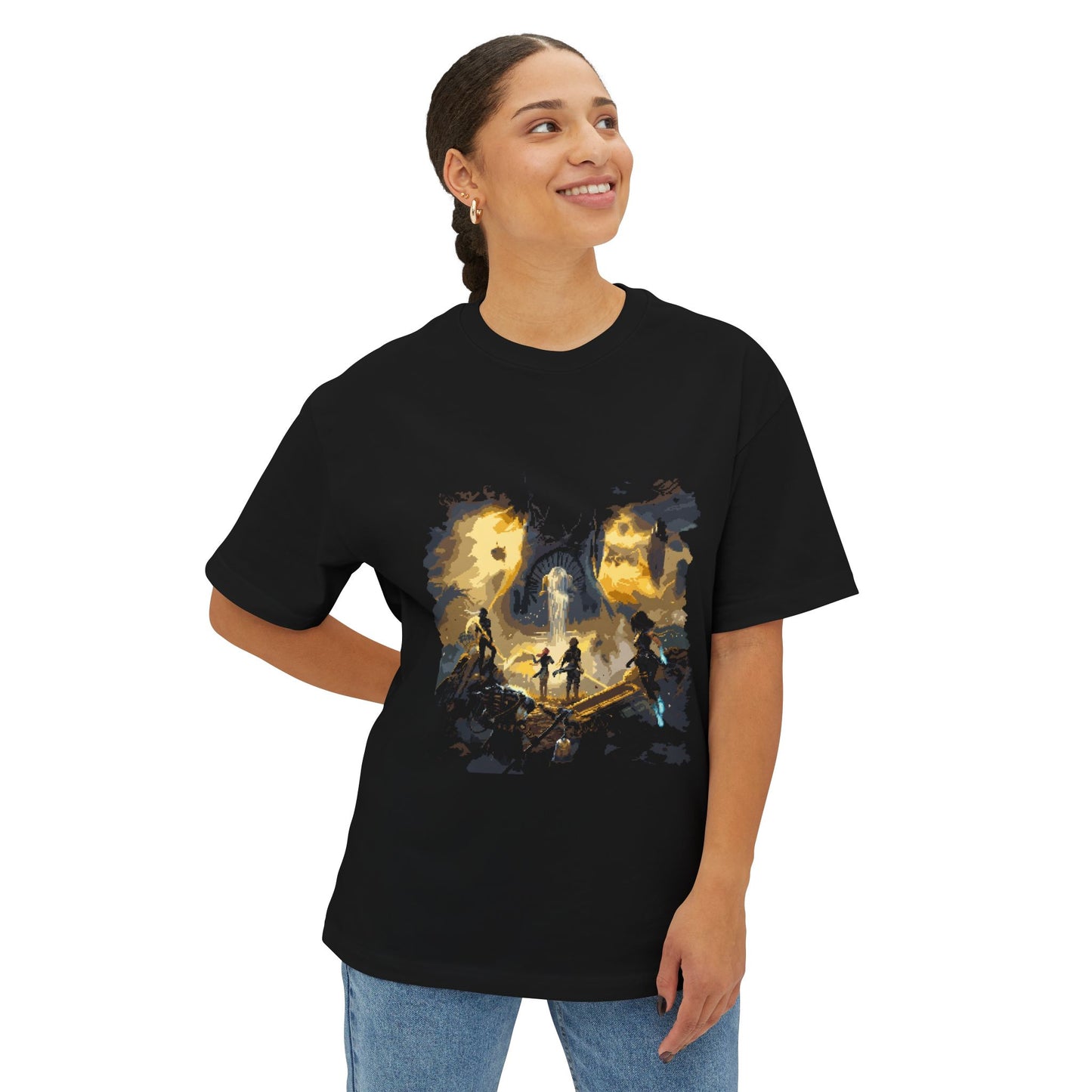 Golden Expedition 33: Red Gommage Street Fashion Legend Facing the Paintress Premium Oversized Unisex T-Shirt
