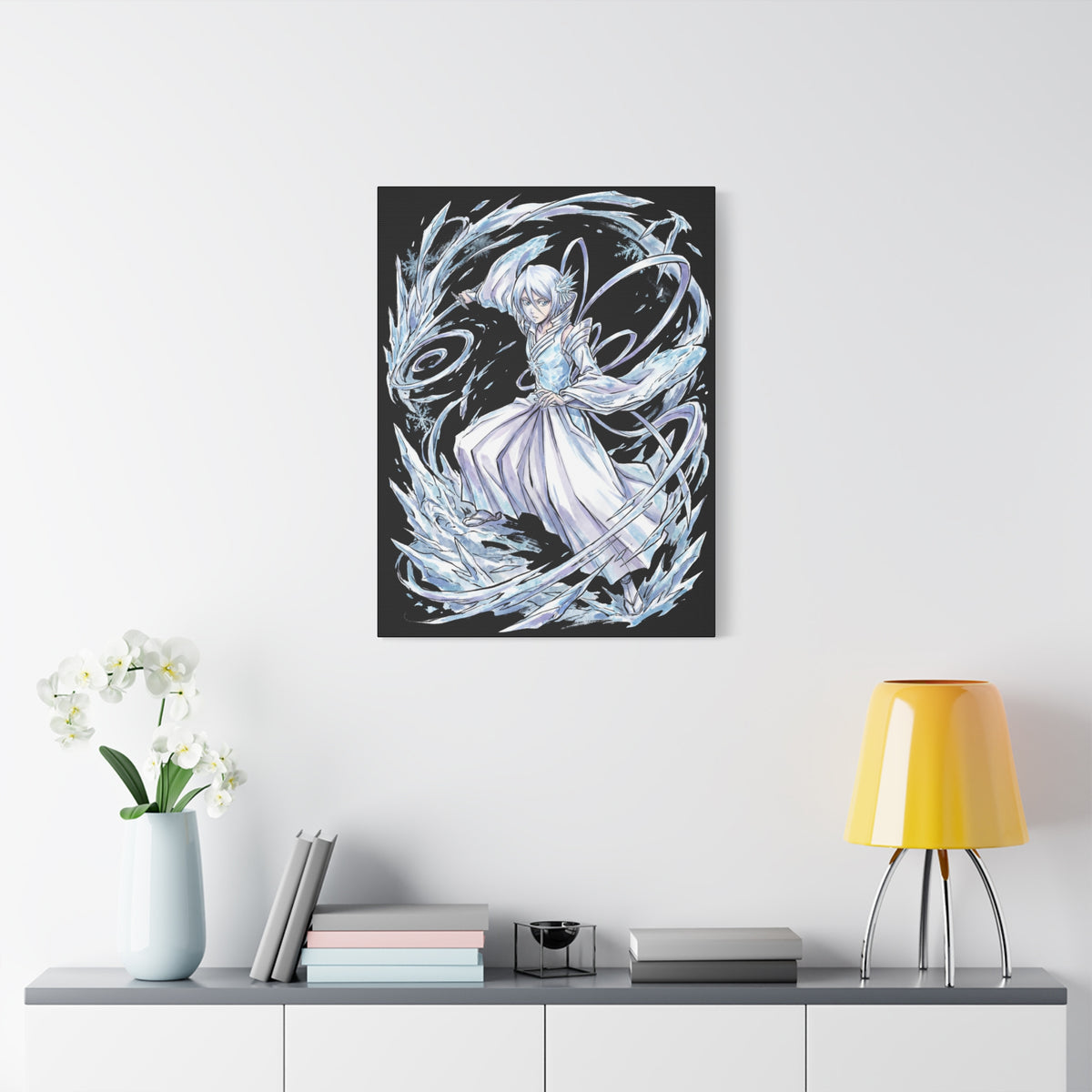 Bleach Rukia Kuchiki Sode no Shirayuki Ice Warrior Canvas Print