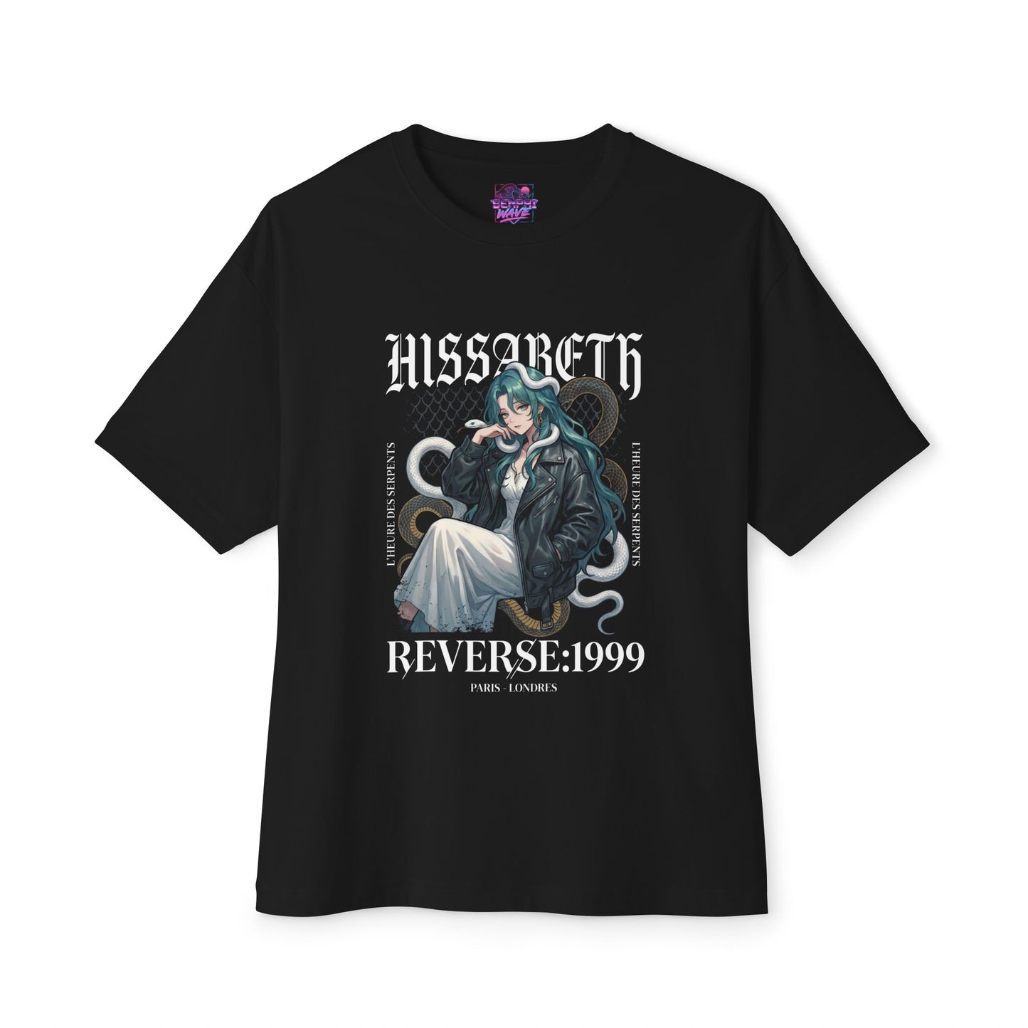 Hissabeth Reverse 1999 Silver Hair Snake Hair Portrait Premium Oversized Unisex T-Shirt