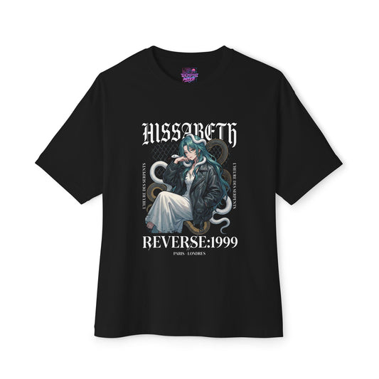 Hissabeth Reverse 1999 Silver Hair Snake Hair Portrait Premium Oversized Unisex T-Shirt
