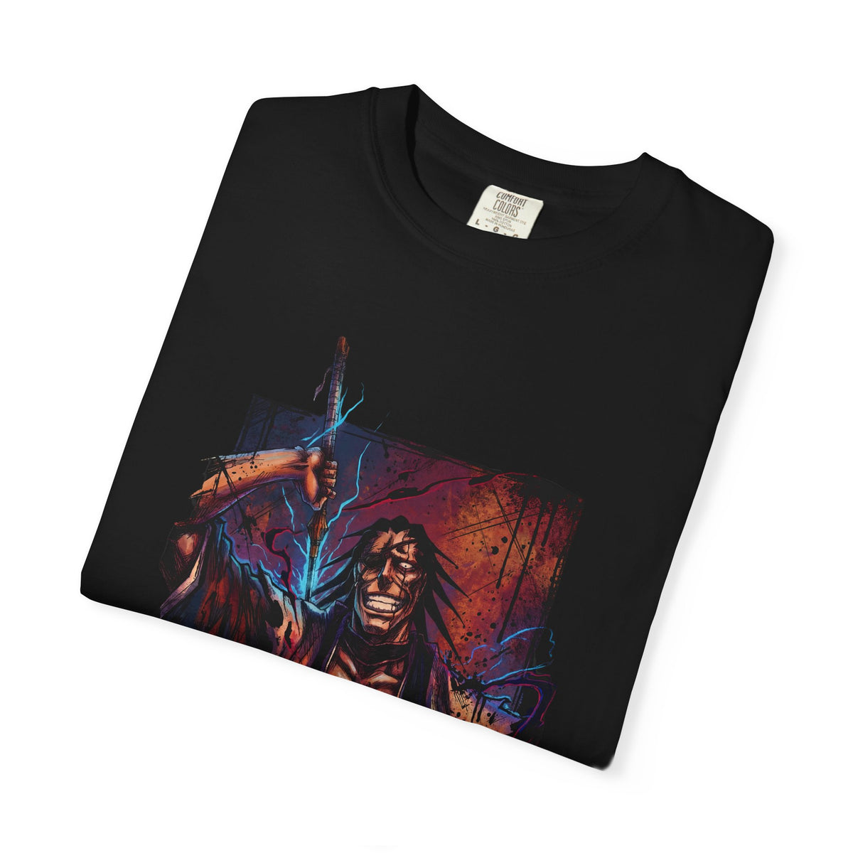 Tall Muscular Shinigami Inspired – Bell-Tipped Spikes Scarred Face Art Premium T-Shirt