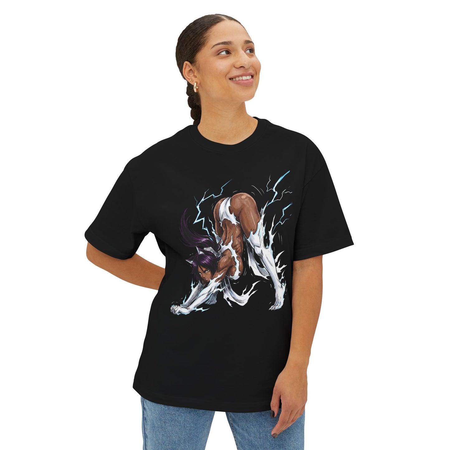 Bleach Yoruichi Shihouin Flash Goddess Martial Arts Master Design Premium Oversized Unisex T-Shirt