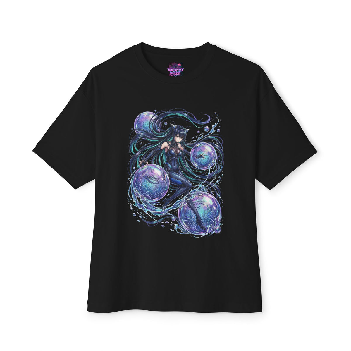 Nikke Little Mermaid Giant Bubbles Fan Art Oversized T-Shirt