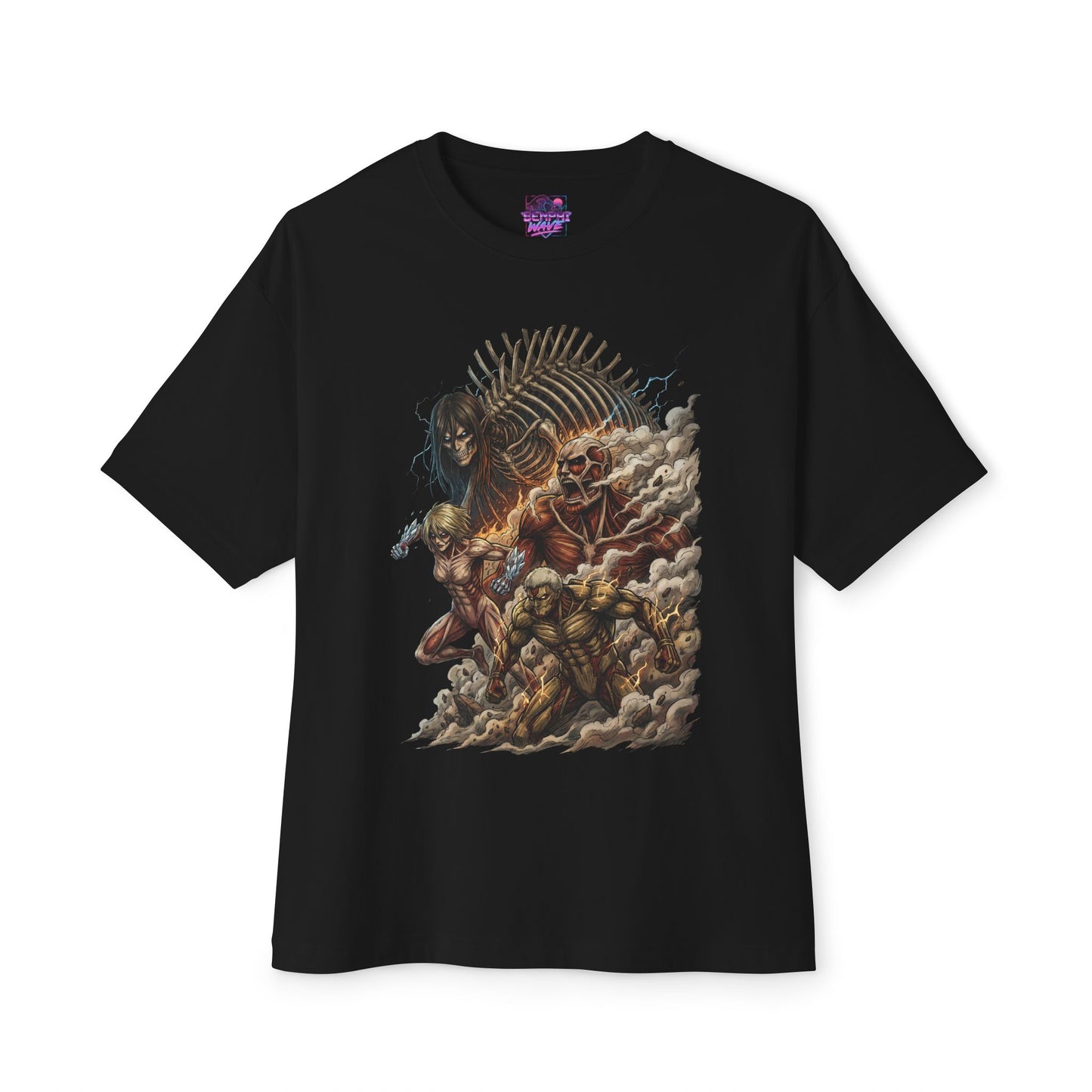 All Nine Titans Group Portrait Shingeki no Kyojin Premium Oversized Unisex T-Shirt