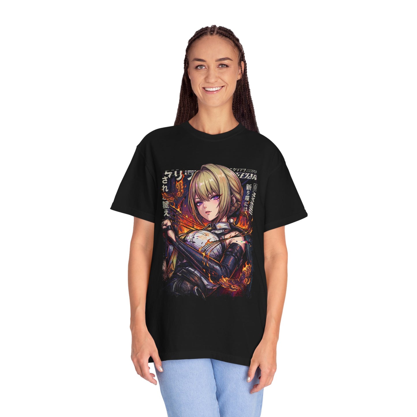 Evelyn Chevalier ZZZ Red Burning Tethers Portrait Premium T-Shirt
