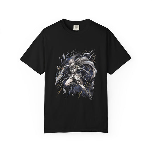 Final Fantasy XIII Lightning Gunblade Soldier of Fate Design Premium T-Shirt