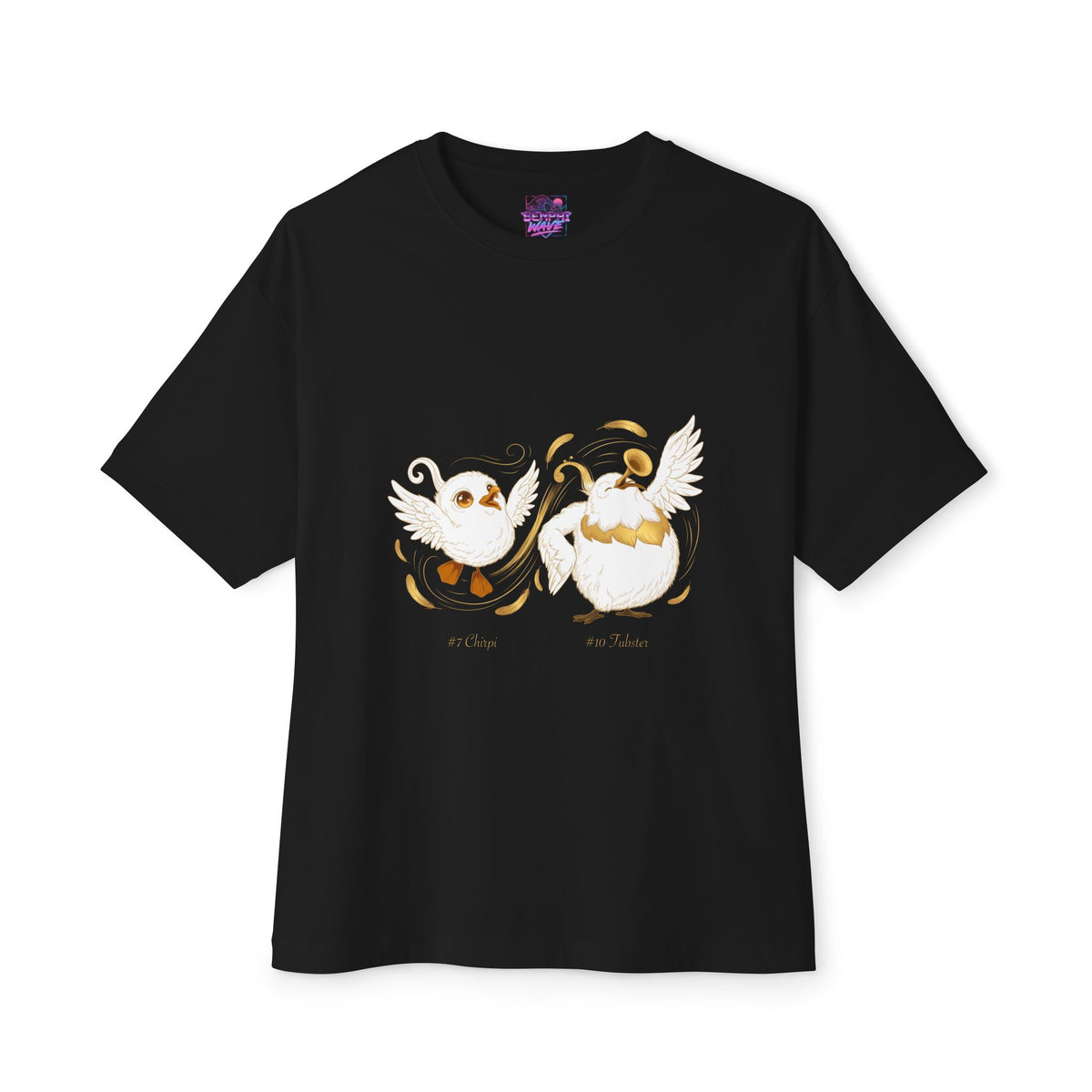 Chirpi Tubster Aniimo Evolution Line Gold Line Art - Oversized Premium Tee