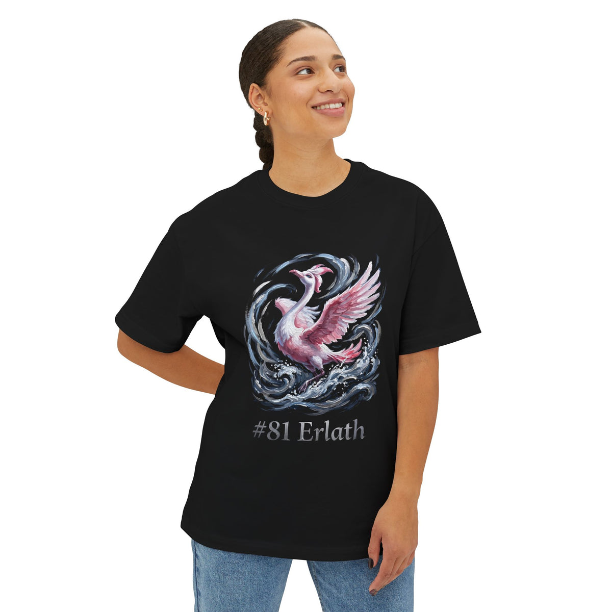 Erlath Aniimo Moonlit Oil Painting Creature Art - Oversized Premium Tee