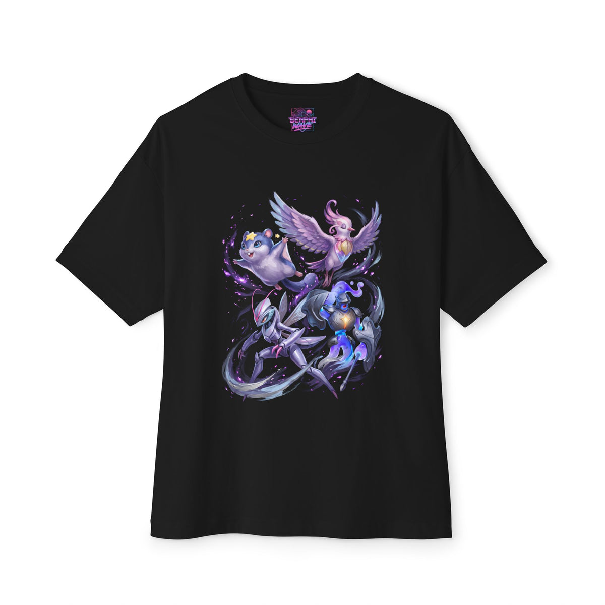 Aniimo Dark Team Celestis Fragrancier Ignitis Rookey Moonlit Oil Painting Art - Oversized Premium Tee