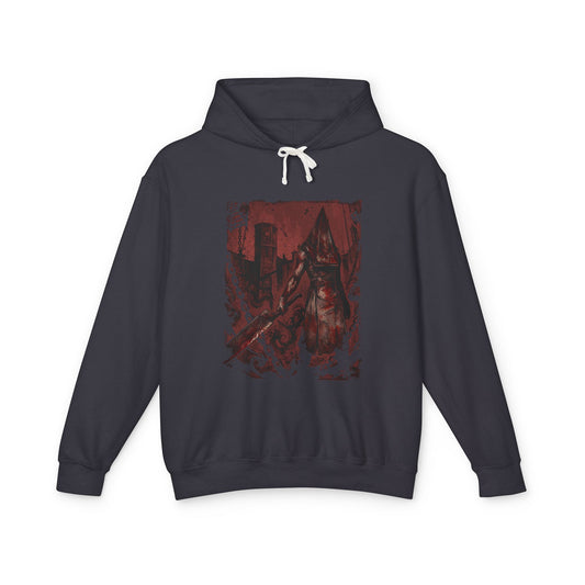 Pyramid Head Pose Silent Hill 2 Remake Horror Monster Red Pyramid Unisex Premium Hoodie