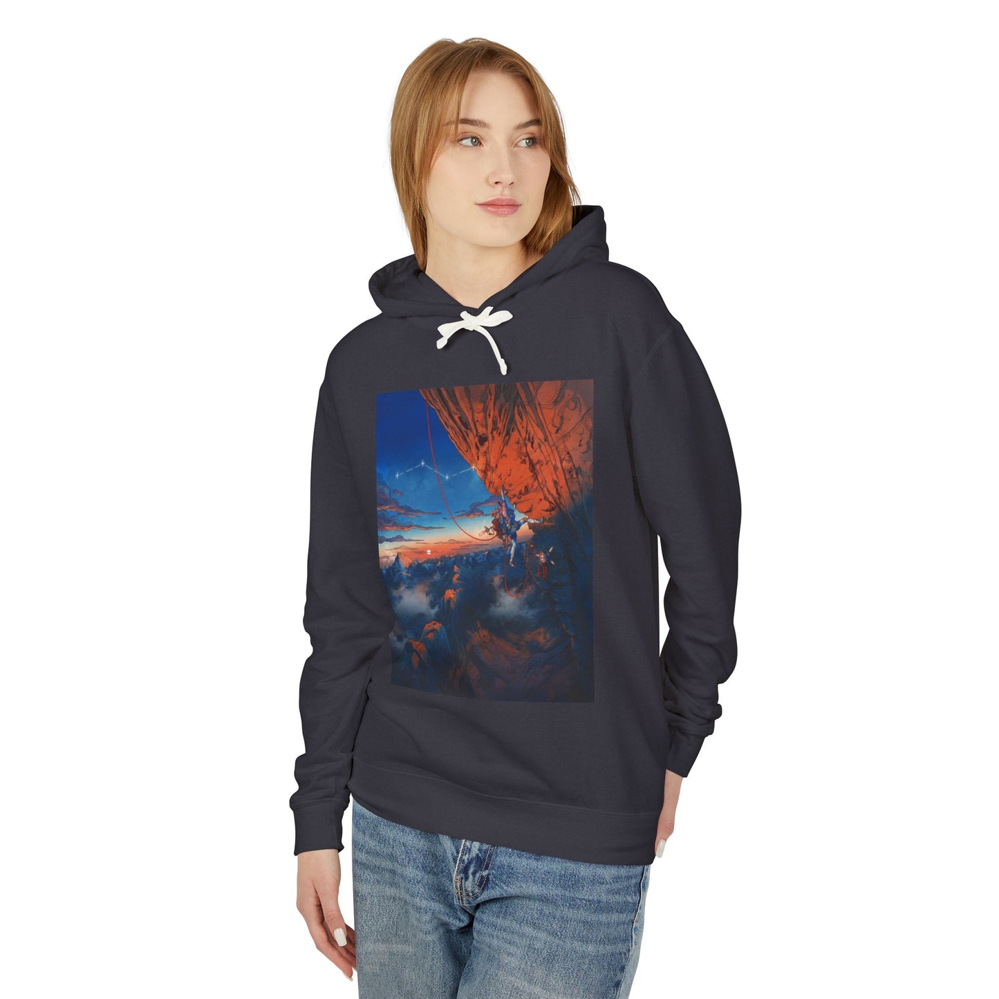 Cairn Limb-Based Climbing Warrior – Harsh Mountain Survival Art Unisex Premium Hoodie