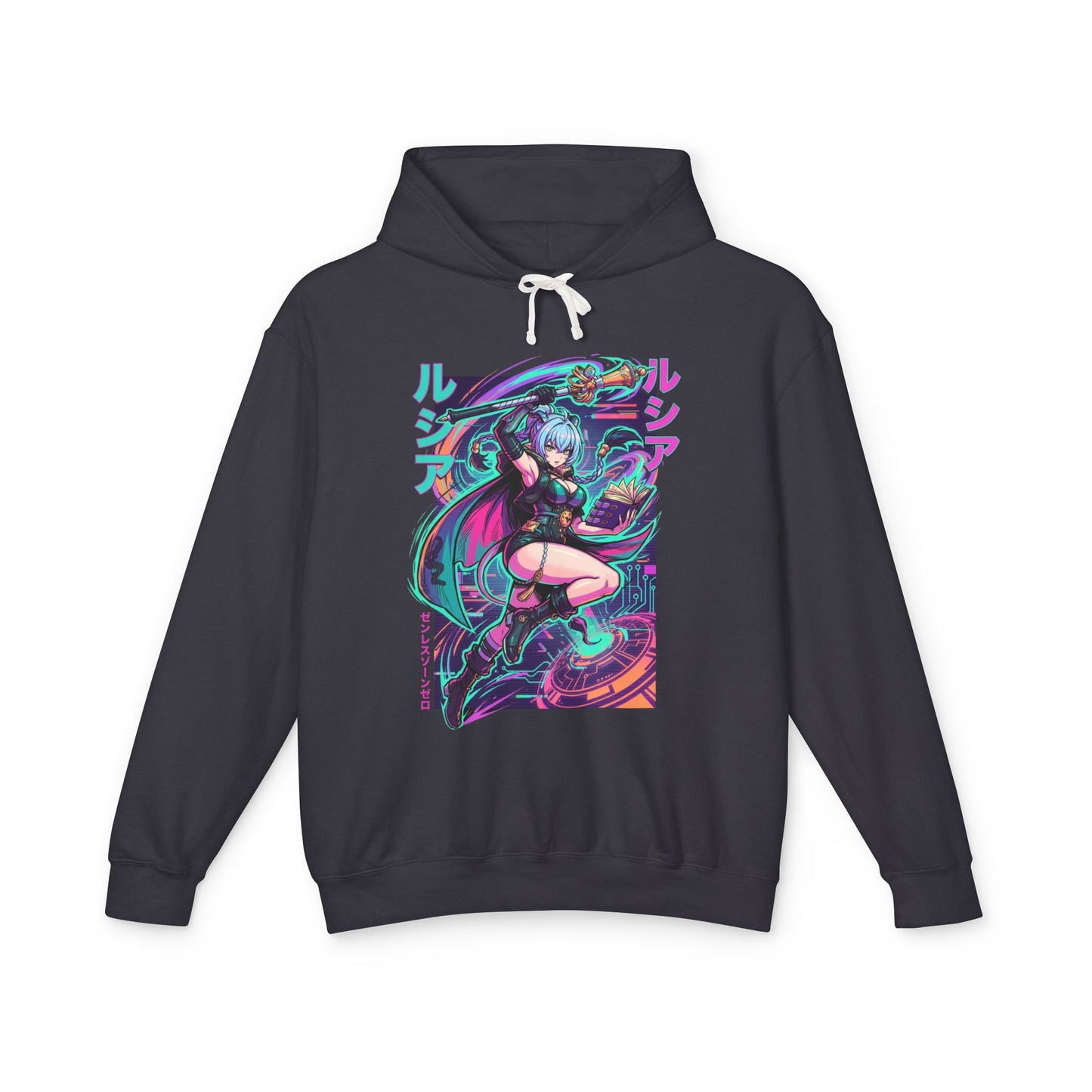 Lucia Elowen Zenless Zone Zero 80s Neon Goat Horns Unisex Premium Hoodie