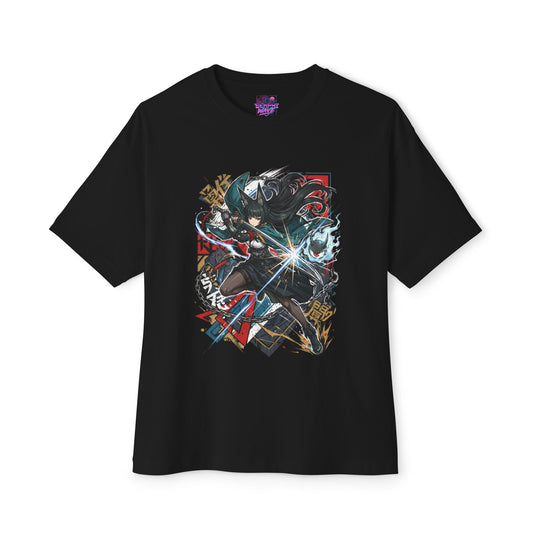 Zenless Zone Zero Miyabi Vaporwave Neon Blade Premium Oversized Unisex T-Shirt