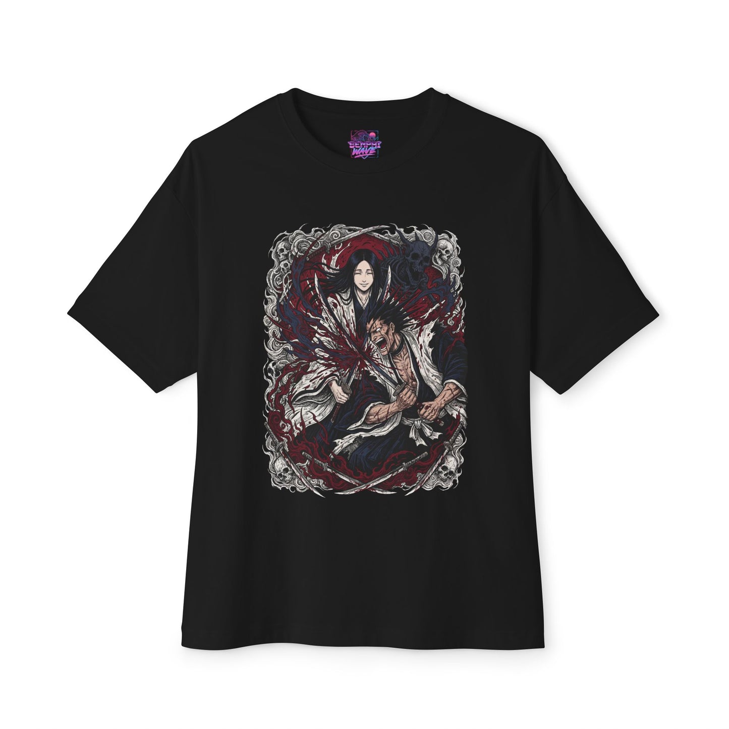 Bleach Kenpachi Zaraki Battle Maniac Portrait Premium Oversized Unisex T-Shirt