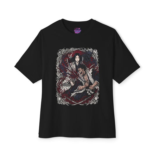 Bleach Kenpachi Zaraki Battle Maniac Portrait Premium Oversized Unisex T-Shirt