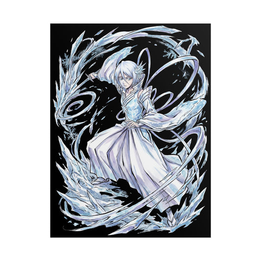 Bleach Rukia Kuchiki Sode no Shirayuki Ice Warrior Poster