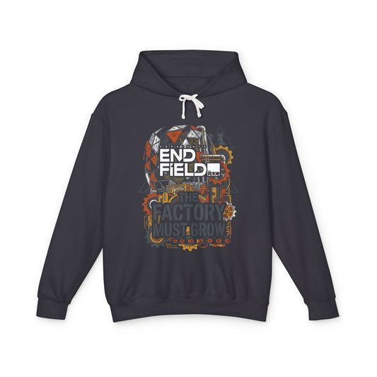 Arknights Endfield Factory Must Grow Meme T-Shirt Retro Factory Automation Base Defense Unisex Premium Hoodie