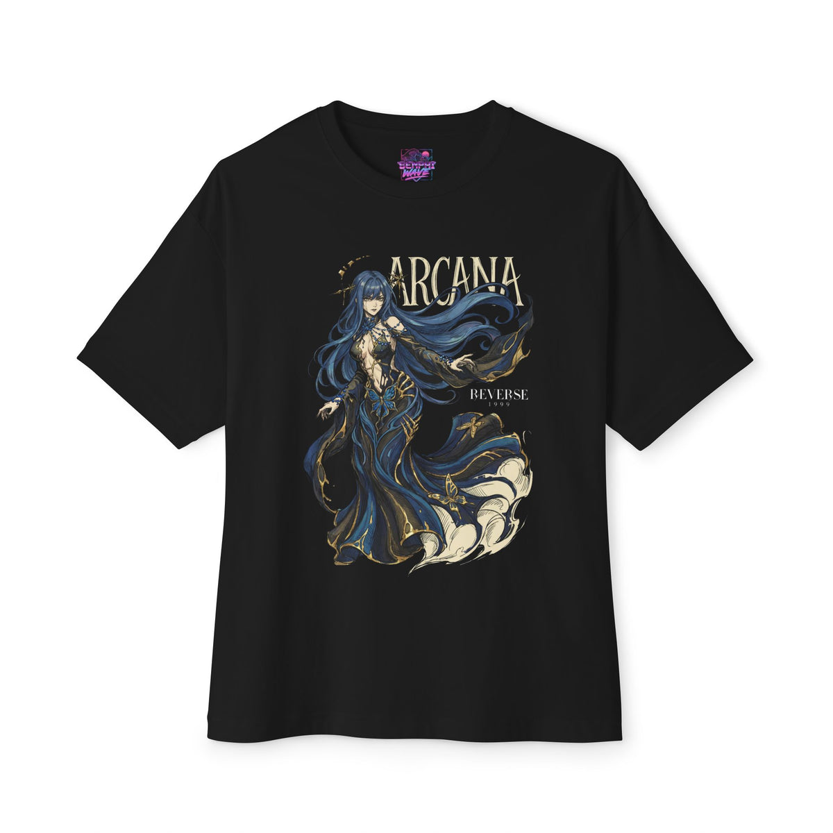 Reverse 1999 Arcana Butterflies Flowing Gown Fan Art Oversized T-Shirt