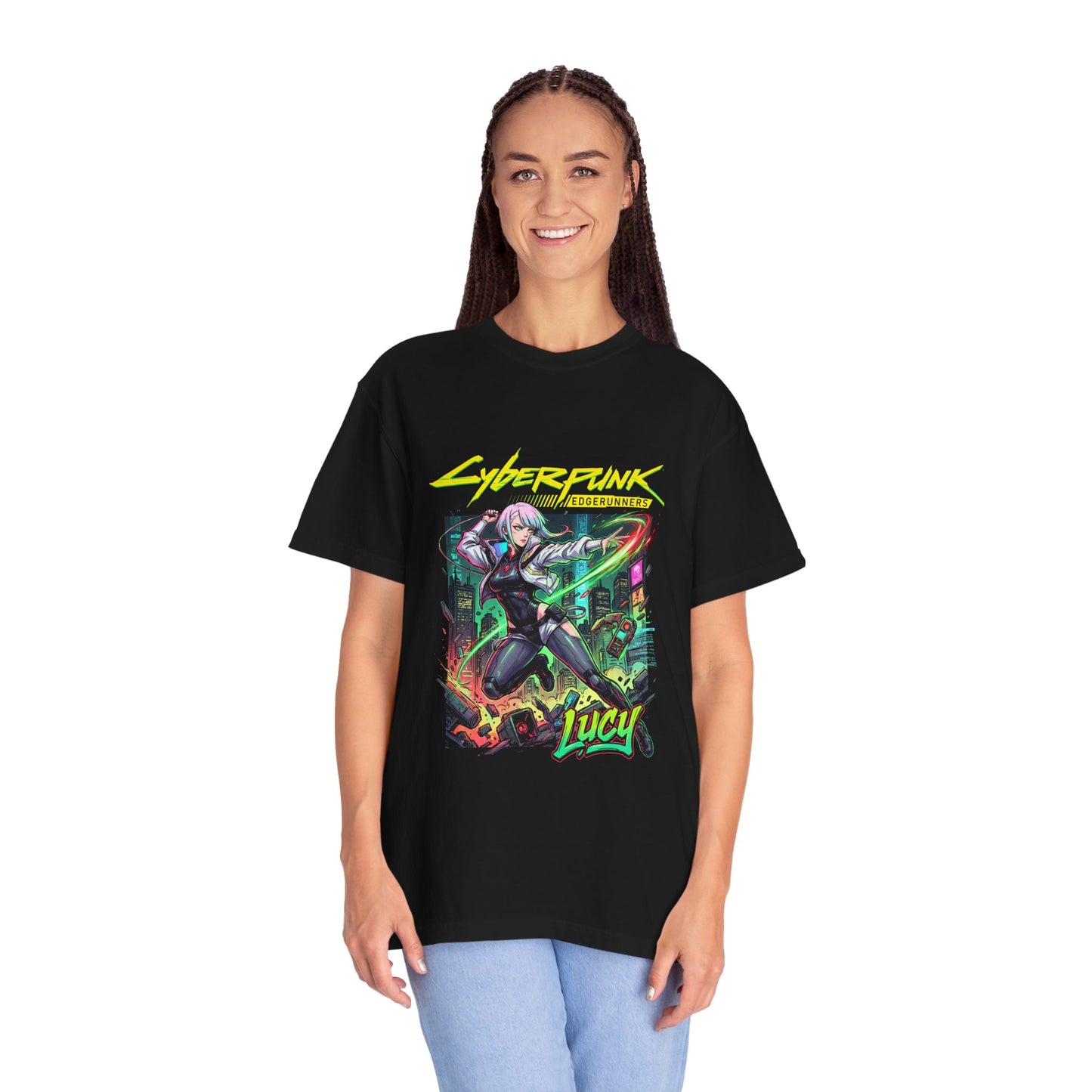 Cyberpunk Edgerunners Lucy Monowire Quickhack Combat Design Premium T-Shirt