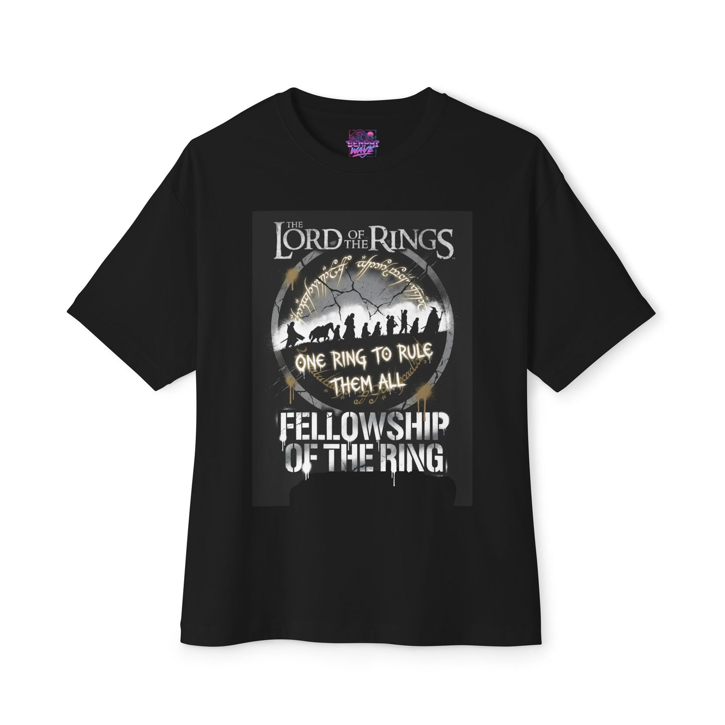 Lord of the Rings: Fellowship of the Ring Movie Poster Art Premium Oversized Unisex T-Shirt