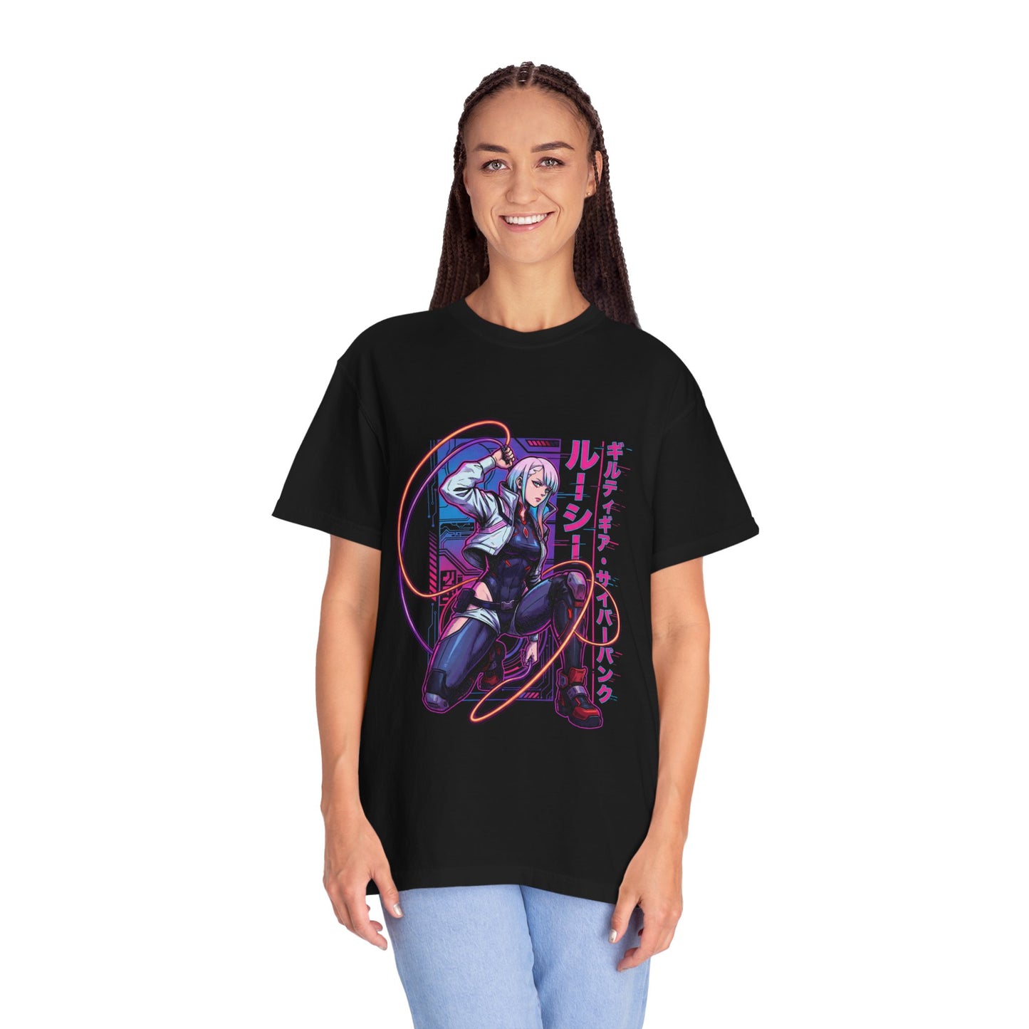 Cyberpunk Edgerunners Lucy Netrunner Monowire Portrait Premium T-Shirt