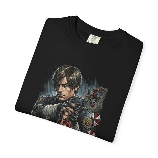 Resident Evil Leon Claire Raccoon City Duo Portrait Premium T-Shirt