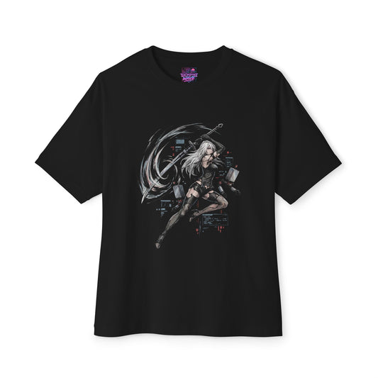 A2 Nier Automata Long Hair Rogue Android Premium Oversized Unisex T-Shirt