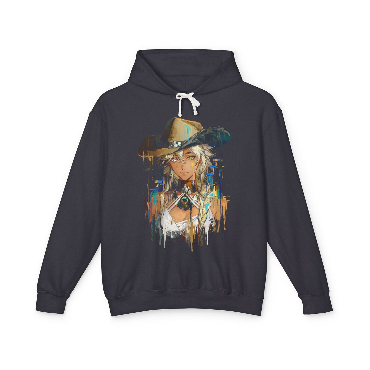 Argus Reverse 1999 Light Blue Eyes Beauty Mark Portrait Unisex Premium Hoodie