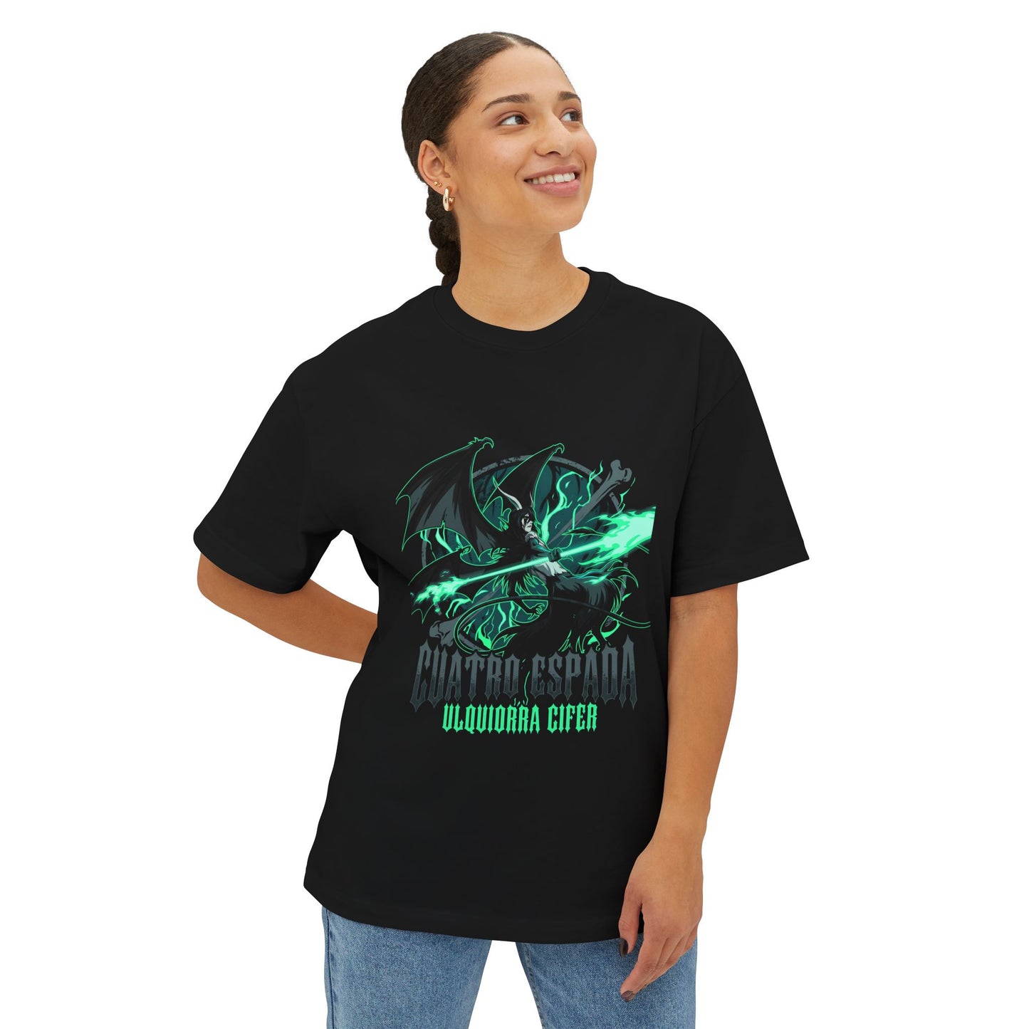 Bleach Ulquiorra: Green Slitted Eyes Icon Premium Oversized Unisex T-Shirt