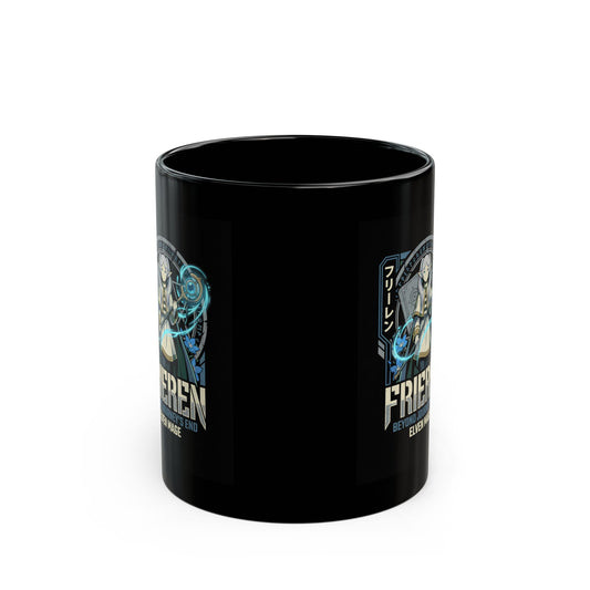 Frieren Beyond Journey's End Elven Mage Staff Black Mug