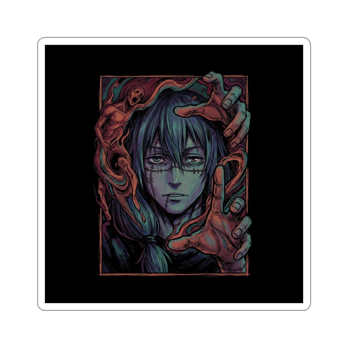 Jujutsu Kaisen Mahito Patchwork Face Sticker