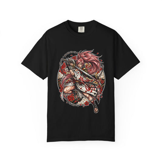 Guilty Gear Baiken Scar Eye Prosthetic Arm Portrait Premium T-Shirt