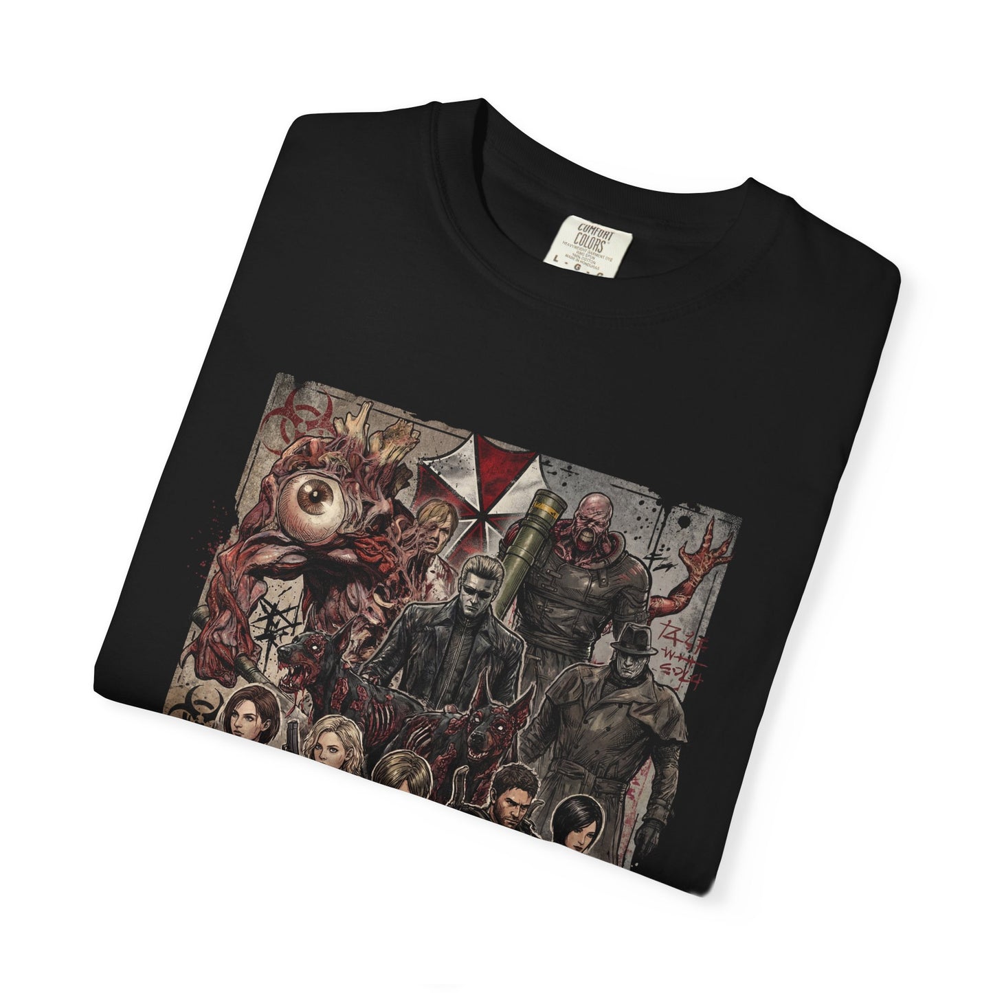 Resident Evil Mr X Lickers Zombie Dogs Birkin Wesker Villain Icon Premium T-Shirt
